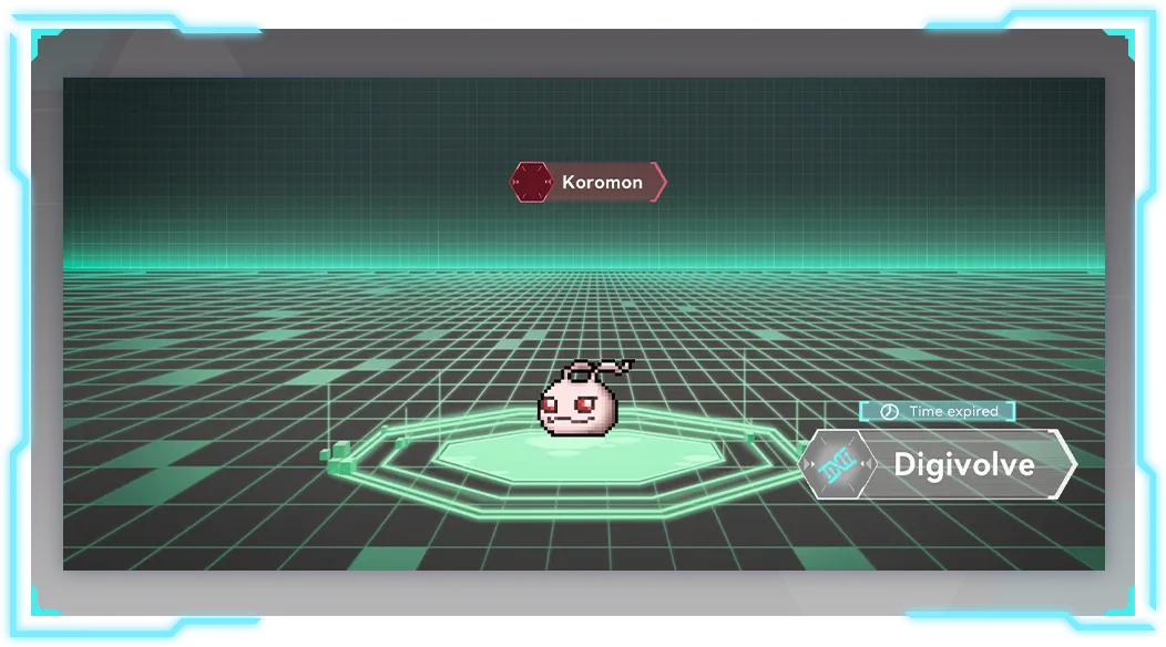 Nurture your Digimon to get cards!